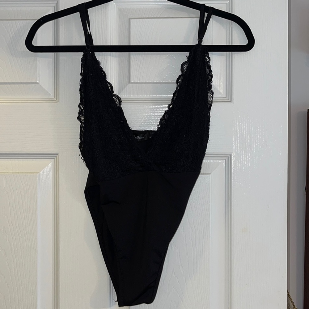 Black lace bodysuit